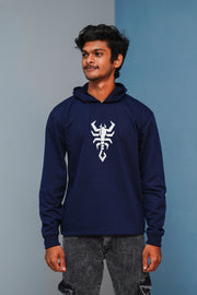 Men’s Full Sleeve Scorpion Hoodie | Oversized Winter Hoodie for Men - Navy Blue
